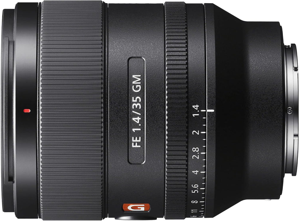 Sony FE 35mm F1.4 GM Full Frame Large Aperture G Master Lens SEL35F14GM for E-Mount Mirrorless Cameras Bundle with Deco Gear Backpack Case + 67mm UV/Polarizer/FLD Filter Kit + Monopod and Accessories