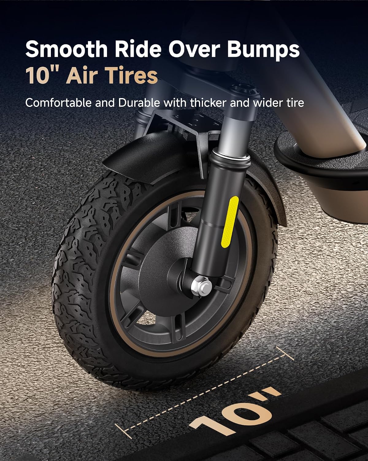 ECOROAD EC10 Electric Scooter for Adults, 750W Motor & 25 MPH & 32 Miles Long Range, 10' Tires with Dual Suspension, Foldable Commuting E Scooter with App Control