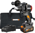 WORX Cordless Drill Driver, 20V 930 in·lbs Brushless Power Drill Driver, Powerful and Faster Drilling and Driving, Compact 6.3' length, 20V 4.0 Ah Battery and Charger Included, PowerShare