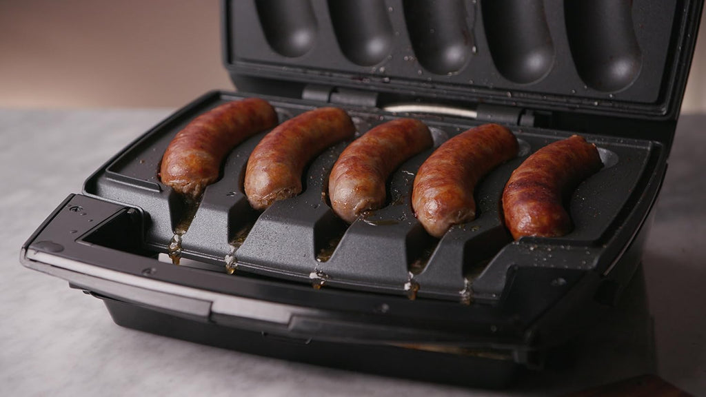 JOHNSONVILLE SIZZLING SAUSAGE GRILL Johnsonville BTG0498 Sizzling Sausage Grill, OSFA, Black/Stainless
