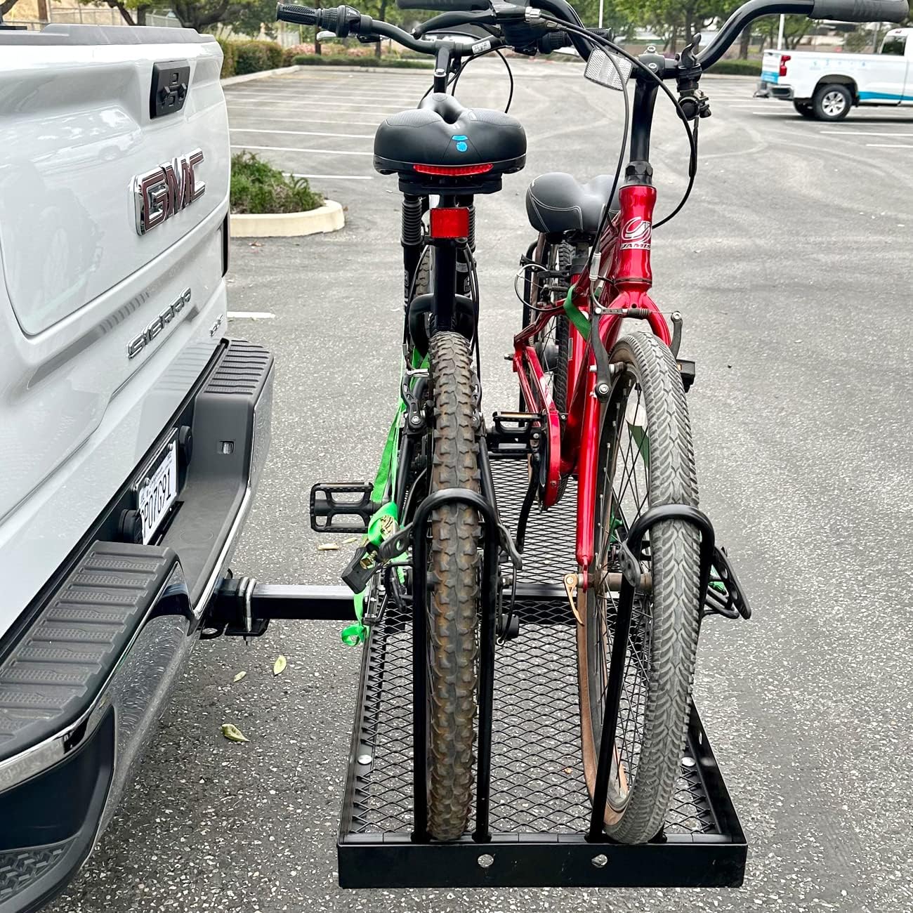 MaxxHaul 50641 60 inch x 20 inch 500 lb. Capacity 2 in 1 Hitch Mount Cargo Carrier Rack and 2 Bike Rack for 2 inch Receiver