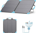 110W Bifacial Portable Solar Panel Suitcase, 23.5% High Efficiency ETFE Foldable Solar Charger for Power Station,IP68 Waterproof 2 Reinforced Kickstands for RV Camping Off-Grid Blackouts