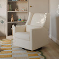 Babyletto Kiwi Recliner and Swivel Glider in Performance Ivory Boucle, GREENGUARD Gold Certified, Manual Recline, Water Repellant + Stain Resistant Fabrics