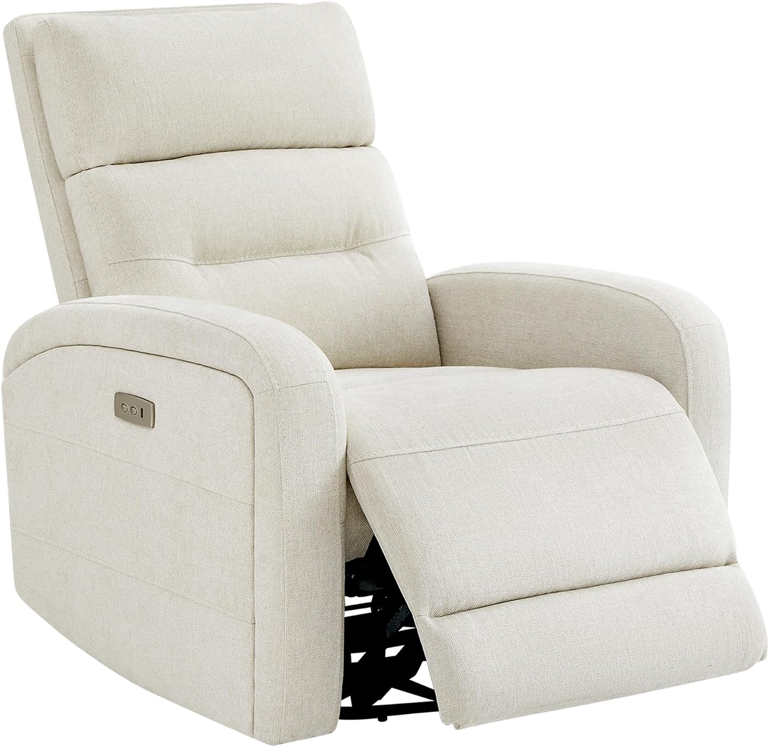 Watson & Whitely Swivel Power Recliner Glider Rocker, Nursery Recliner with Charging Port for Living Room, Fabric in Linen