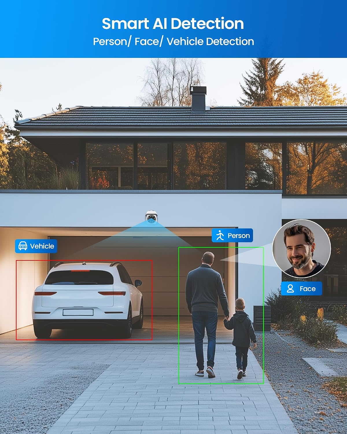 ZOSI 16CH 4K PoE Security Camera System, 8pcs 8MP Outdoors Cameras with Audio, People Counting, Person/Vehicle Detection, Night Vision, 16 Port 32CH NVR with 4TB HDD for Home Business 24/7 Recording