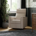 Namesake Willa Plus Power Glider Recliner w/Power Headrest in Performance Beach Eco-Weave, Water Repellent and Stain Resistant, Greenguard Gold and CertiPUR-US® Certified