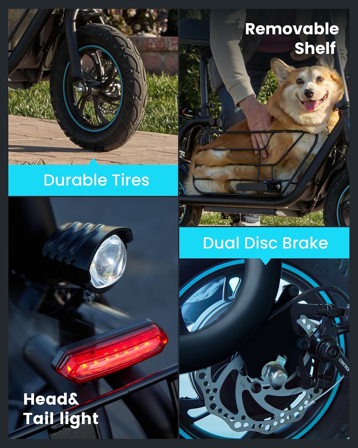 Gyroshoes C1S Electric Scooter for Adults with Seat & Large Basket, 550W Motor, 20 Mile Range, 19MPH, Foldable E-Scooter for Commuting, Pets Dog, Grocery Shopping