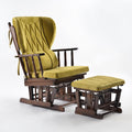 Comfort Deluxe Glider Chair and Ottoman Set (Greenish Yellow)
