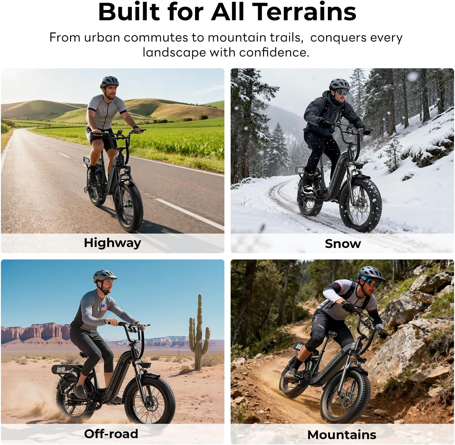 EUY Electric Bike for Adults, 1500W Peak Motor Ebike, 48V20Ah, 20'' x 4.0'' Fat Tire Electric Mountain Bike, Commute E Bike with 70 Miles, 7 Speed and Dual Suspension Electric Bicycle