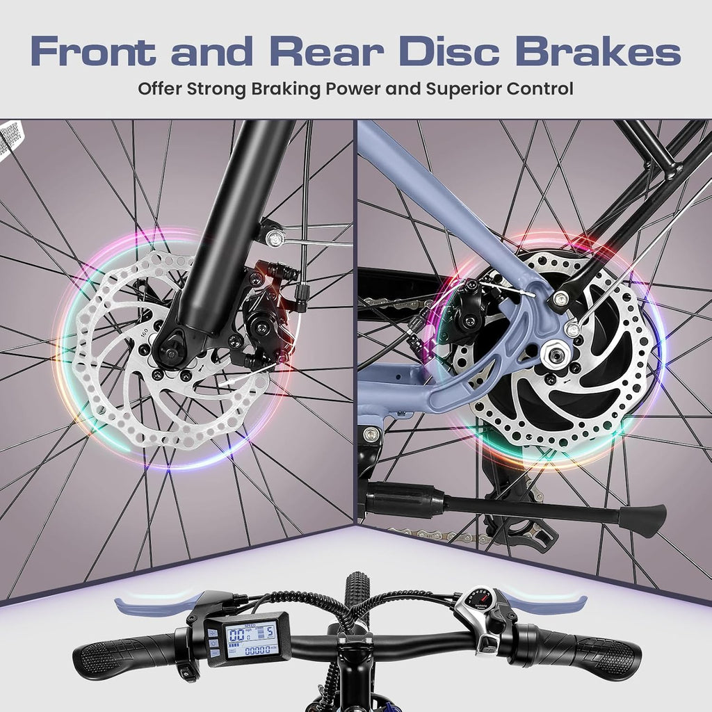 Wooken Gale 1500W Electric Bike 26' x 4.0 Fat Tire Electric Bike, EBike for Adults with 48V 720WH Removable Battery, Up to 60Miles Ebikes,7 Speed,SGS Certified to UL2849