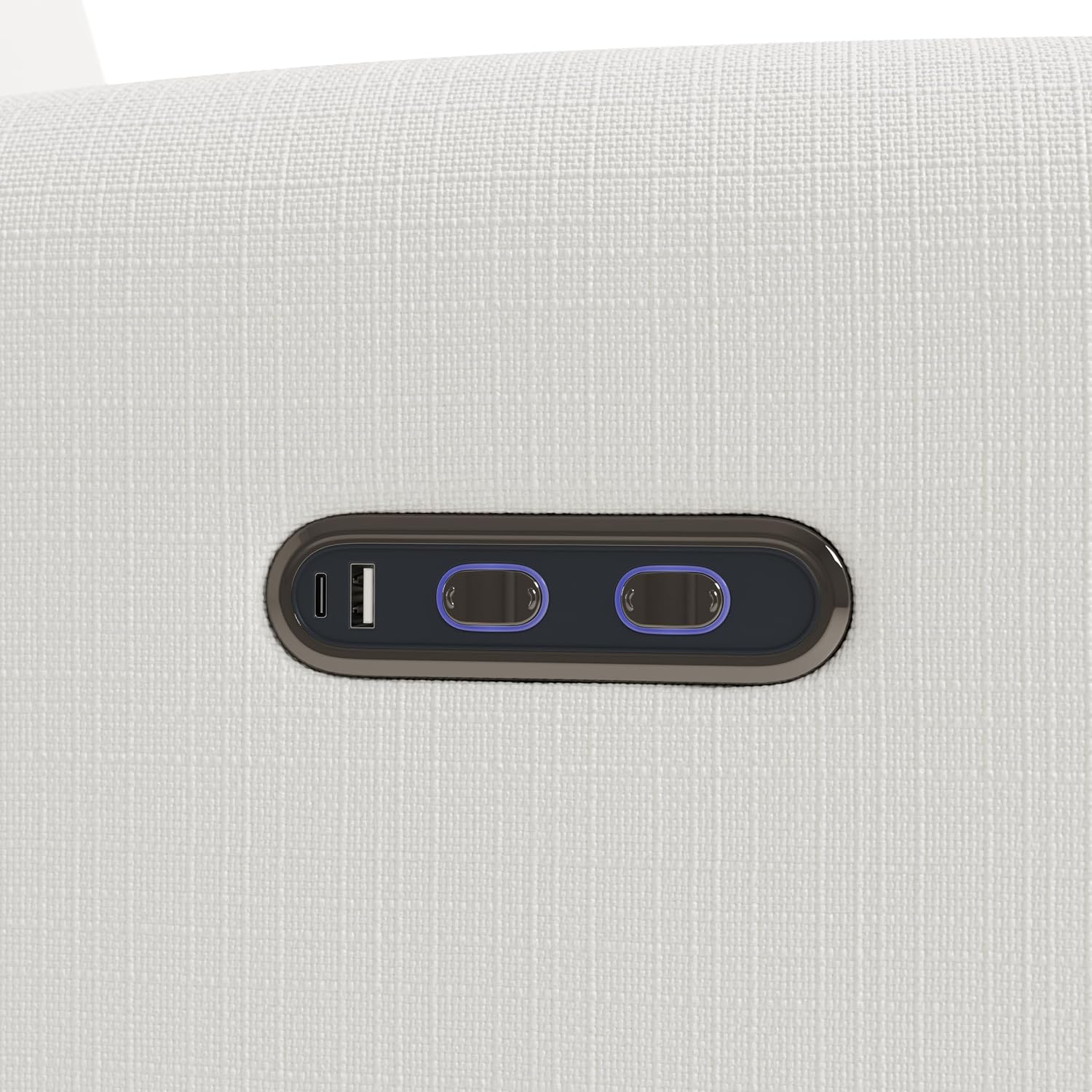 Graco Bellwood Power Recliner Swivel Glider (Ivory Basketweave) – Electronic Power Recliner for Nursery, Includes Dual-USB Charging Port for USB-A & USB-C, Glider Rocking Chair with Full Recline