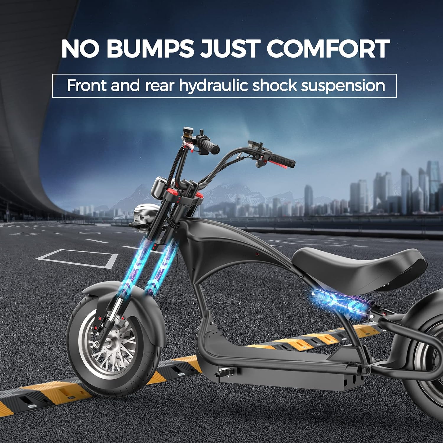 eAhora M1P Series 4000/3000W Electric Motorcycle for Adults, 55MPH Max Speed 60V 40Ah Battery with Fast Charger, 50+Mile Long Range,Full Suspension & Disc Brakes, Street Legal City Scooter Moped