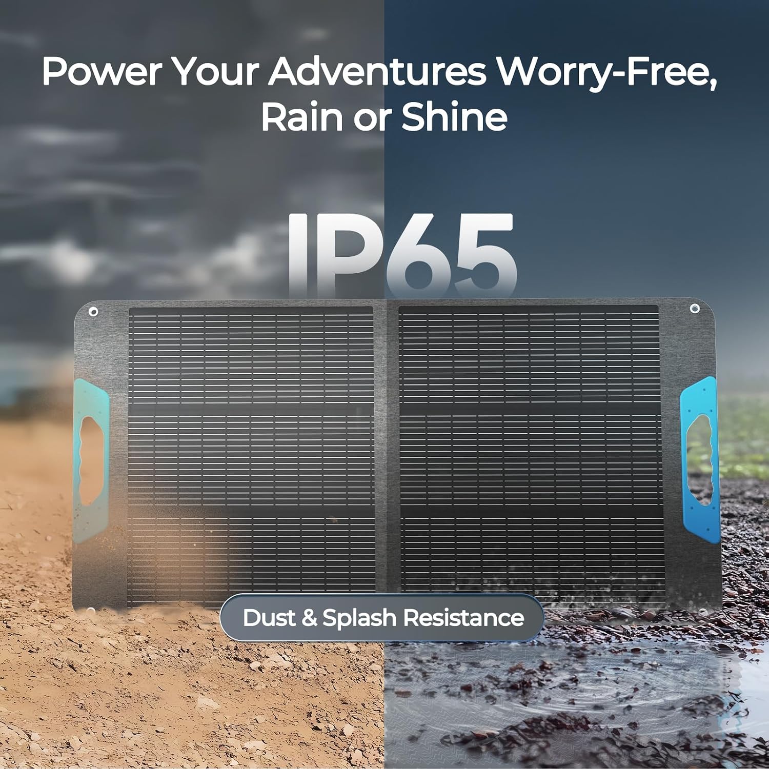 Renogy 100W Portable Solar Panel, 25% High Efficiency N-Type Foldable Solar Charger for Power Station, with Adjustable Kickstand, USB-A Type-C Output, for Camping, RV, SUV, Off-Grid Outdoor Hurricane