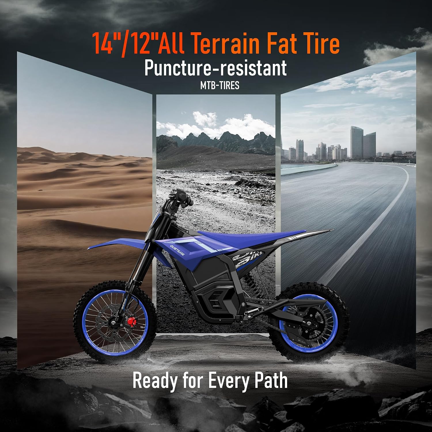 Electric Dirt Bike for Adults Teens, 3000W Brushless 220Nm Motor - 45° Slope, 38 MPH, 48V/23.4Ah Removable Battery, Dual Hydraulic Brakes & Full Suspension Electric Motorcycle for Age 13+
