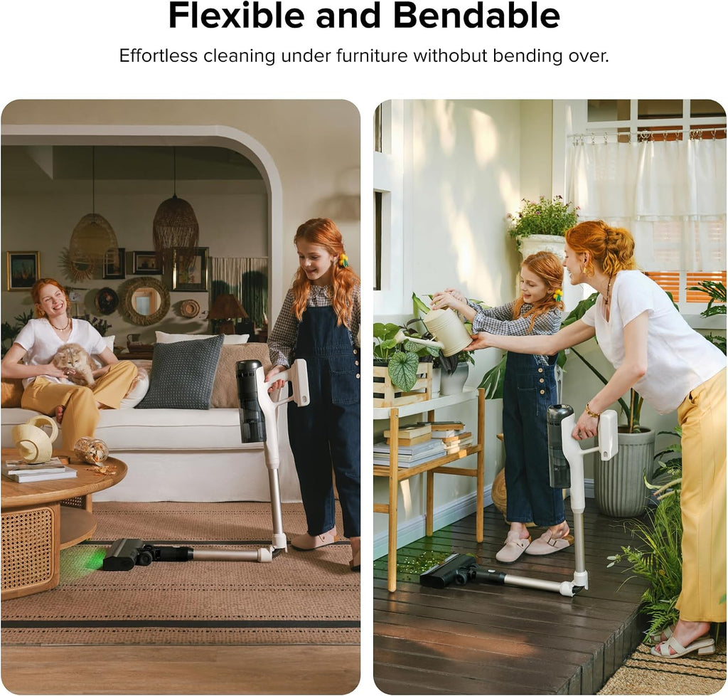 roborock H60 Pro Cordless Stick Vacuum Cleaner, 170AW Suction Power, 80-Min Runtime, 90° Bendable Tube, Dust-Detecting LED, Anti-Tangle Vacuum Cleaner for Home, Carpets, Hard Floors & Pet Hair