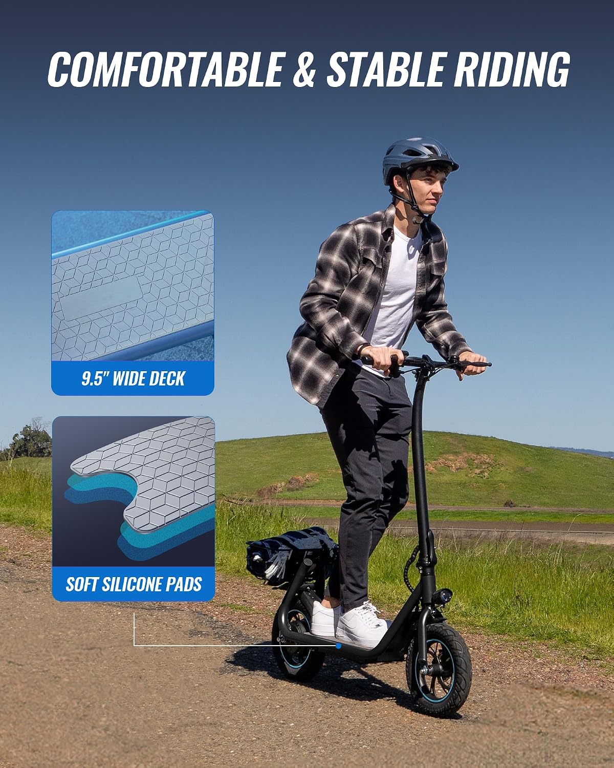 URBANMAX X2 Electric Scooter for Adults with Basket, 12' Adult Electric Scooters for Teens with Max 20 Miles & 18.6MPH Power by 550W, Foldable Electric Scooter for Commuting