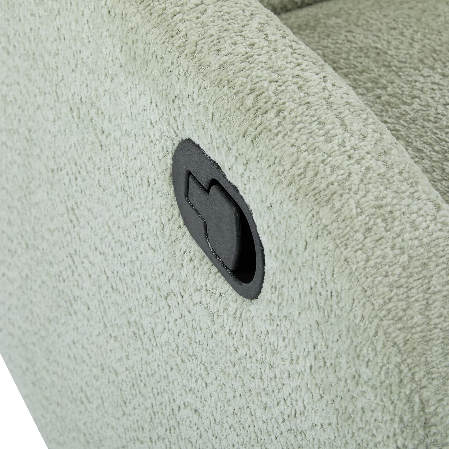 GDFStudio Swivel Glider Recliner Chair Nursery Rocker Recliner Chair with Boucle Upholstered High Back Single Seat Sofa Chair with Deep Seat Manual Nursing Reclining for Living Room, Light Green