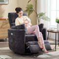 Power Recliner,Nursery Swivel Rocking Glider Chair with USB Port,Electric Upholstered Adult Recliner Rocking Chair with 2 Pillows for Living Room Bedroom (Drak Grey, Power-Driven)