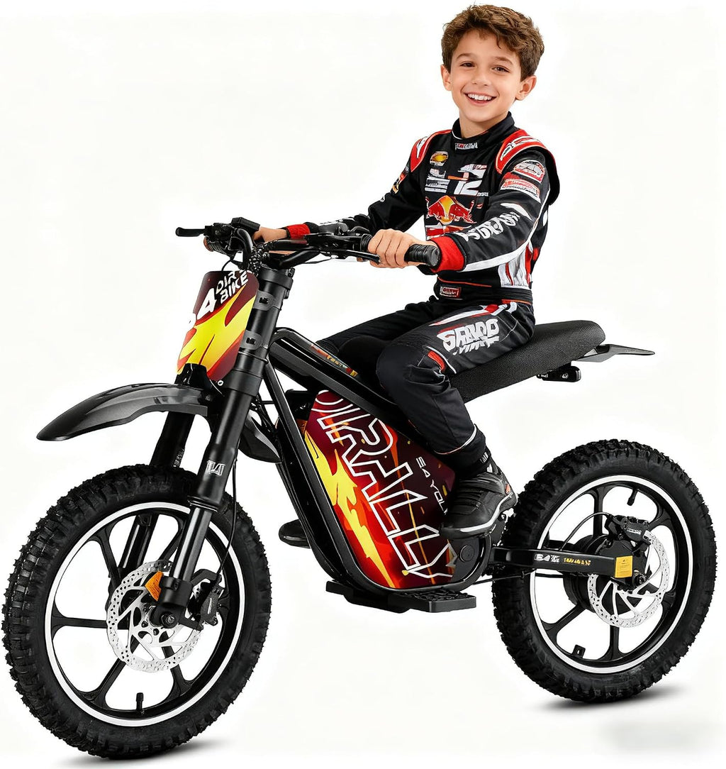 eAhora S4 Electric Dirt Bike for Kids 5-14,Peak 1200W Electric Motorcycle - Up to 26.8 Mph, 48V 10.4AH Battery 37 Miles Long-Range, Full Suspension Disc Brake,3-Speed Off-Road Dirtbike for Boys Girls