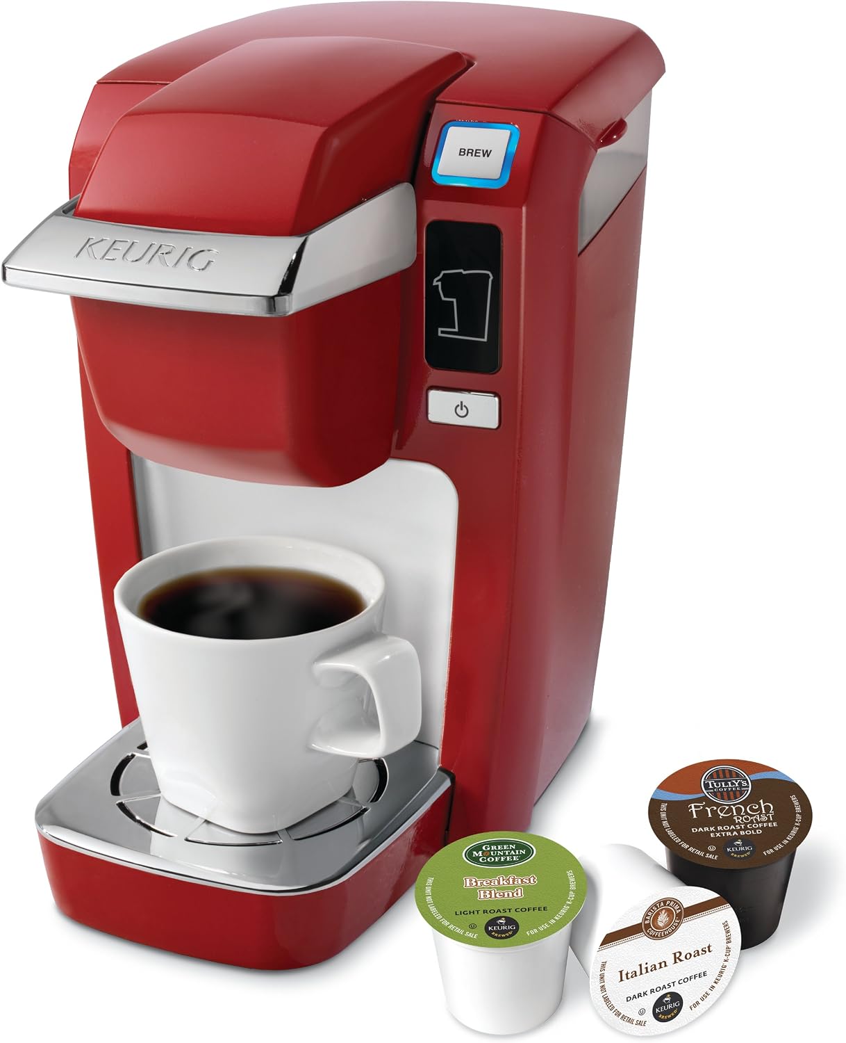 Keurig K10 Mini Plus Brewing System, Poinciana Red