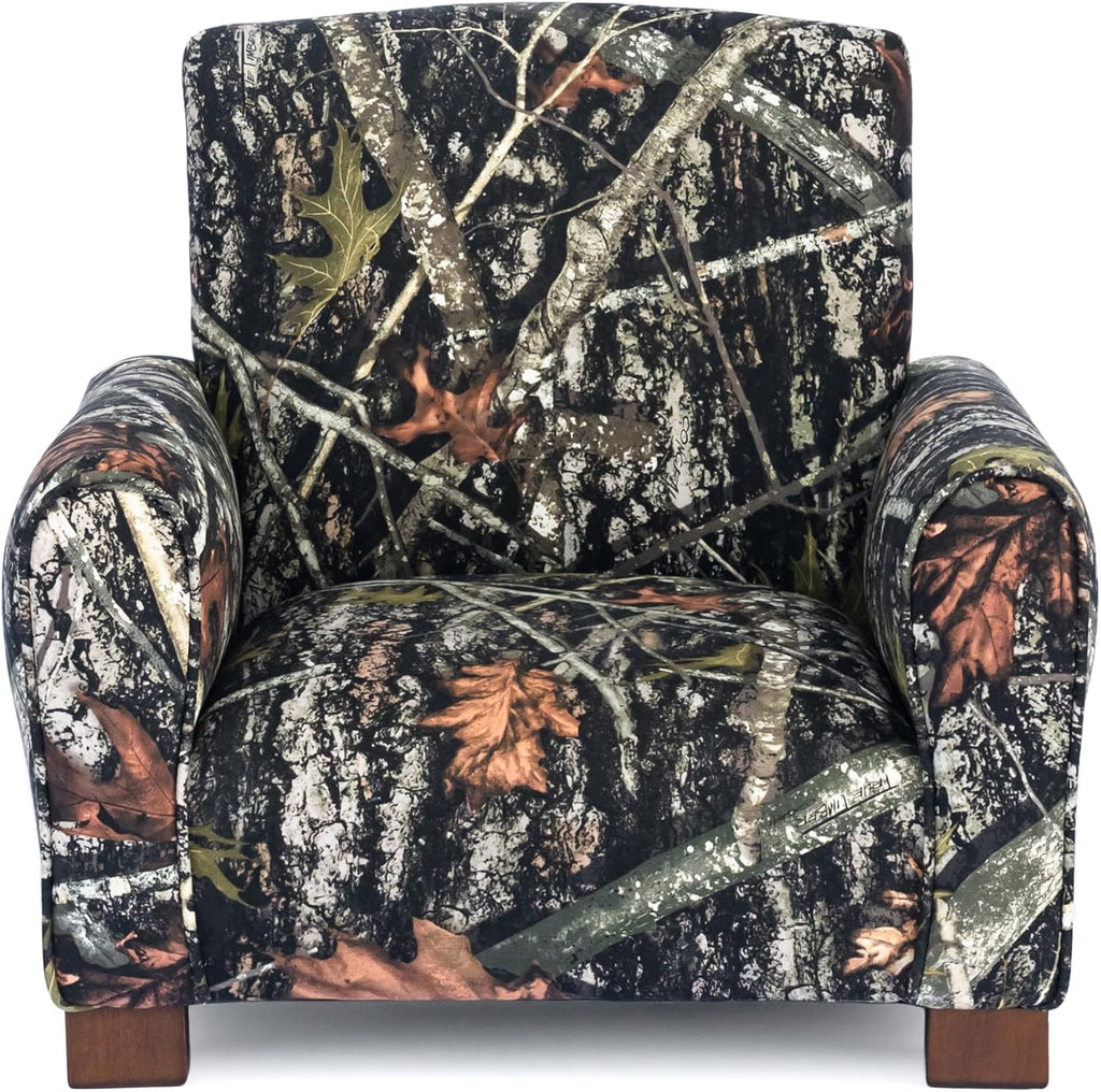 Kid Rocking Chair for Toddlers, Child Chair for Little Kids, Upholstered Toddler Armchair for Children, Comfy and Cute Little Kid Chairs (Legs, Wood Camo)