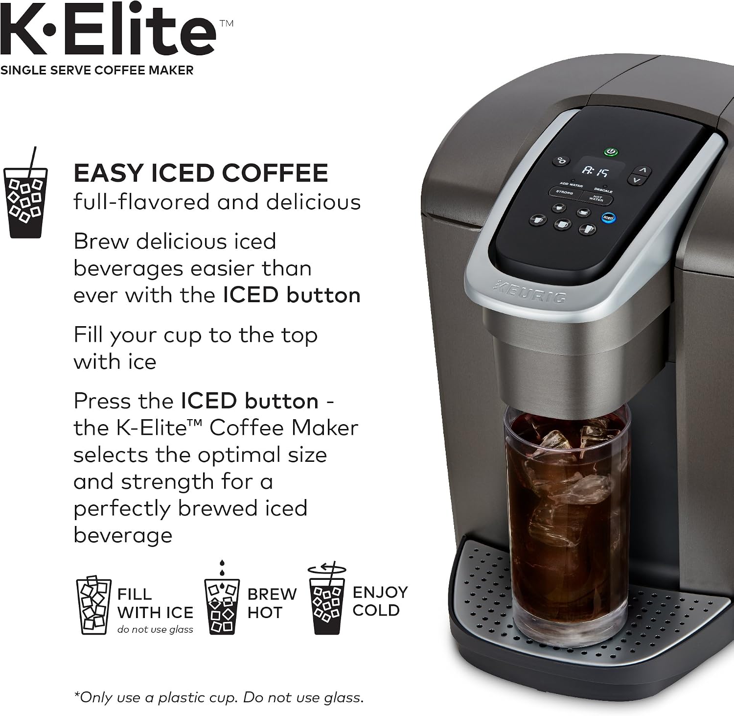 Igloo Automatic Self-Cleaning Portable Electric Countertop Ice Maker Machine with Handle, 26 Pounds in 24 Hours, 9 Ice Cubes Ready in 7 Minutes & Keurig K-Elite Single-Serve K-Cup Pod Coffee Maker