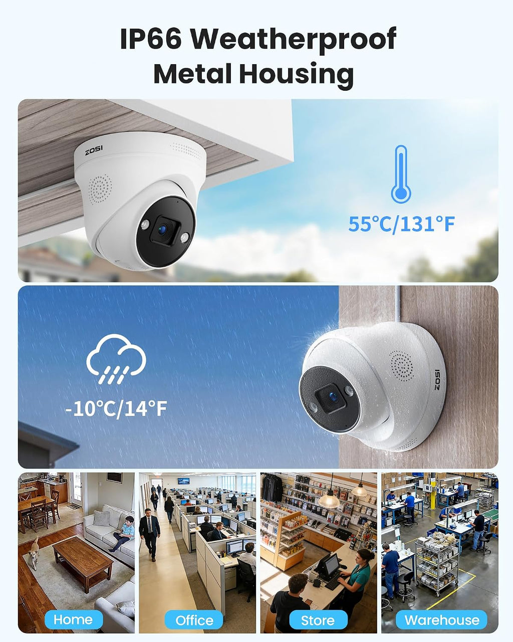ZOSI 4K PoE Security Camera System,16 Port 32CH 8MP NVR with 4TB HDD,8pcs 4K Indoor Outdoor PoE IP Cameras,Face/Person/Vehicle Detection,2 Way Audio,Night Vision,Dual-Disk Backup for 24/7 Recording