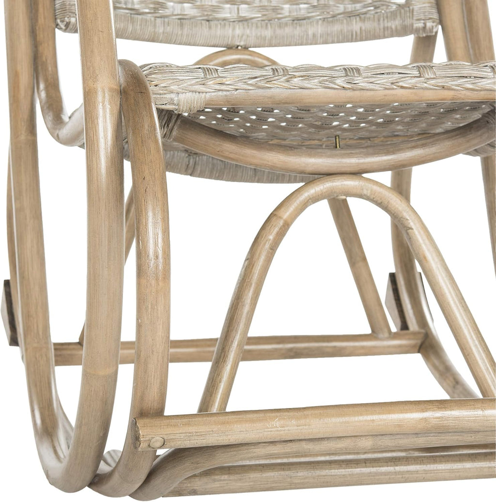 SAFAVIEH Home Collection Bali Antique Grey Rocking Chair