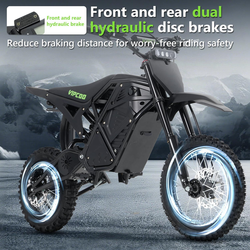 3500W Electric Dirt Bike for Adults & Teens, 63KM/H Off-Road MountainE Motorcycle, 48V 23AH Battery, 40–70KM Range, Full Suspension & Hydraulic Brakes