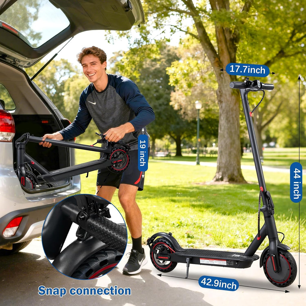 UrbanFish Electric Scooter, 350W/500W, 8.5' Tires, 21 Miles Range, 16/19 Mph, Folding E-Scooter with Dual Braking，APP Control