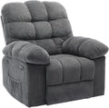 Oversized Rocker Recliner Chair for Adult, Ergonomic NurseryRock Recliner Chairs,Extra Wide Manual Recliners,Upholstery Overstuffed Soft Rocking Sofa Chair for Livingroom,Gray