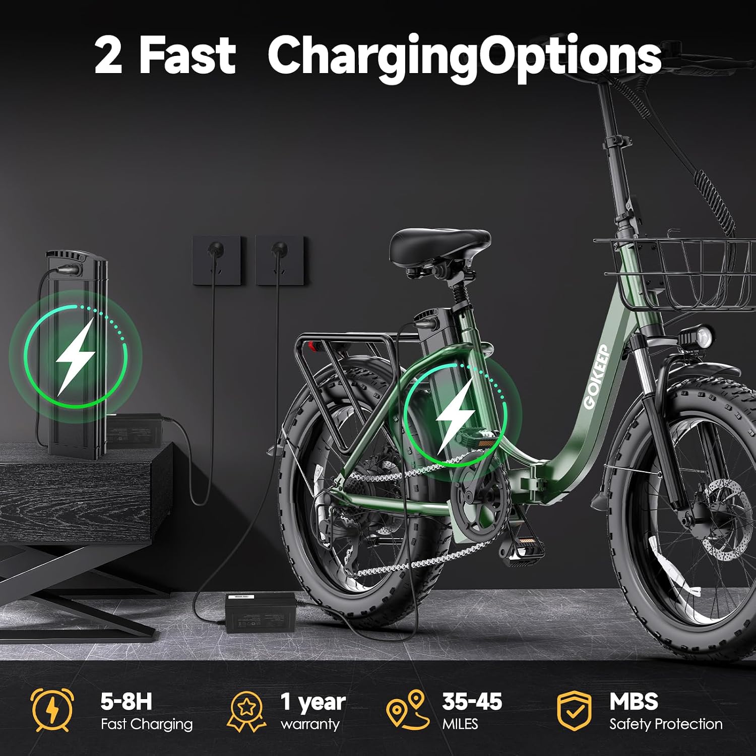 Electric Bike for Adults 20' Fat Tire 1300/1800W Peak Motor 52V 13/18.2AH Removable Battery 35/86 Miles PAS Range,20MPH,Folding EBike with Shimano 7 Speed and Adjustable Seat
