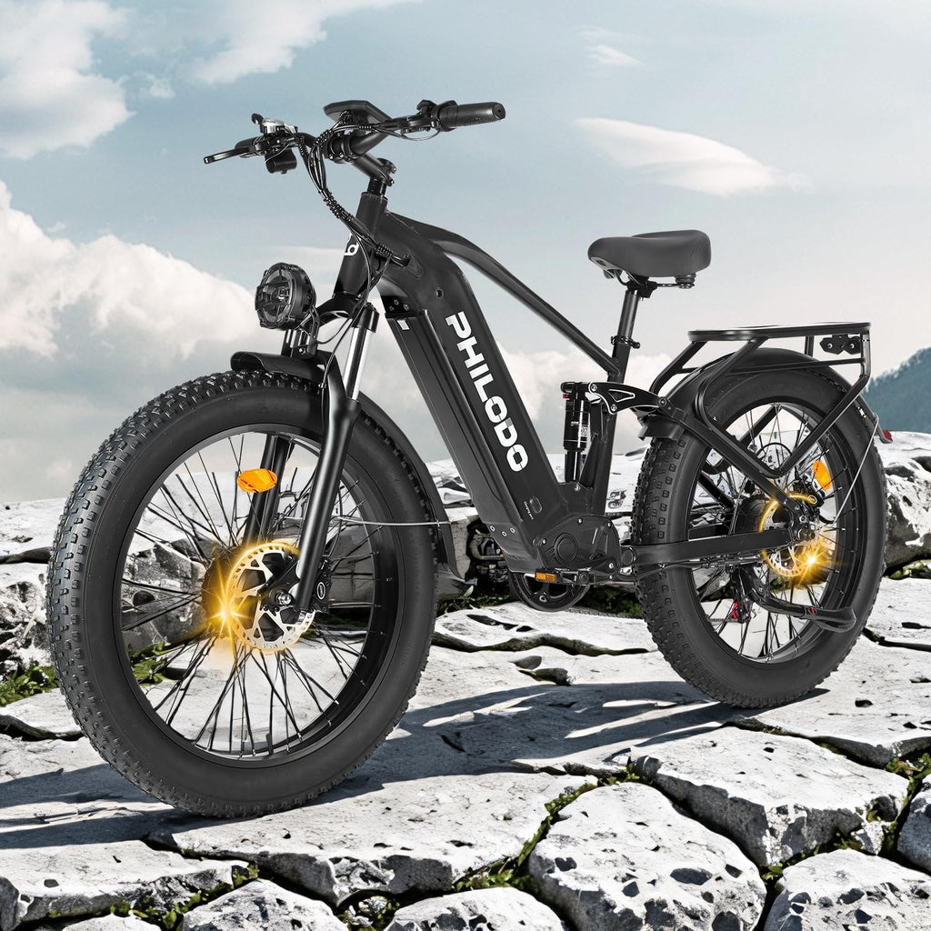 Falcon 60V 32AH Off-Road Electric Bike - 5000W Dual Motor Hunting Ebike, Fat Tire Full Suspension Dirt Bike for Adults, Long Range Snow/Sand Electric Bicycle