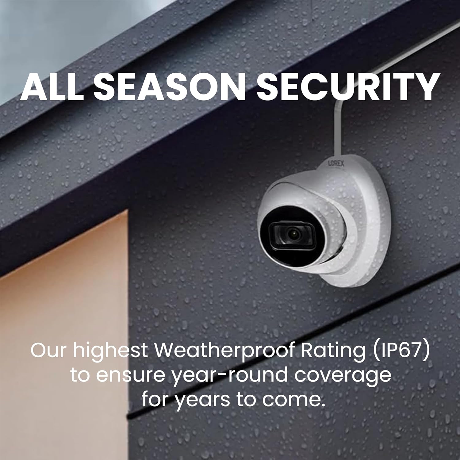 Lorex 4K IP Wired Add-On Dome Security Camera | Smart Motion Detection (Person/Vehicle) | Color Night Vision | Long Range IR | IP67 Weatherproof | Built-in Microphone | Black