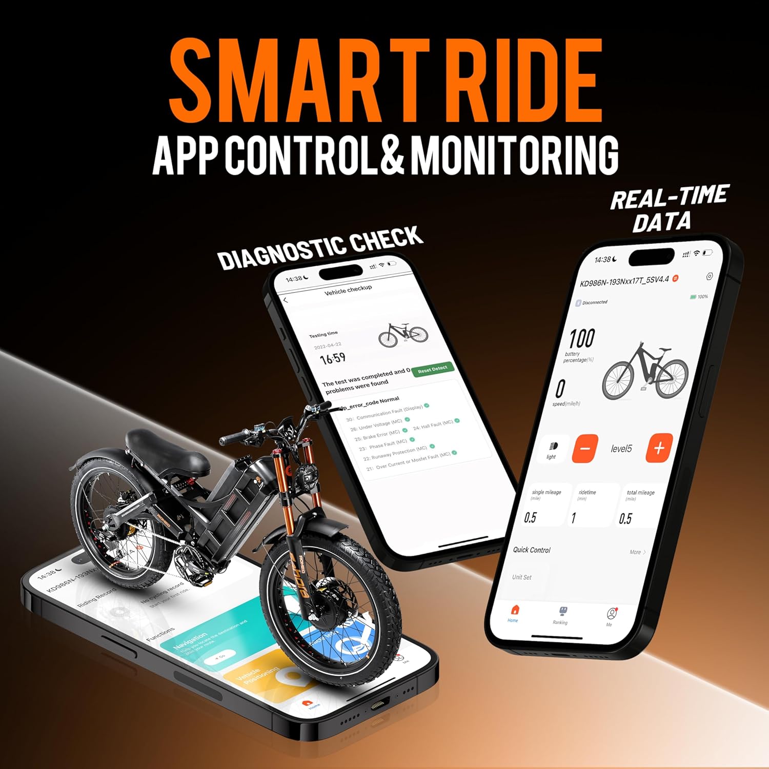 eAhora 2026 Romeo Pro 3 5600W 50Mph High-Torque Ebike, 60V 80Ah 250-Mile Long Range Electric Bike for Adults, Adjustable Air Suspension, 26'' Puncture-Proof Tire, UL 2849 Certified by TÜV