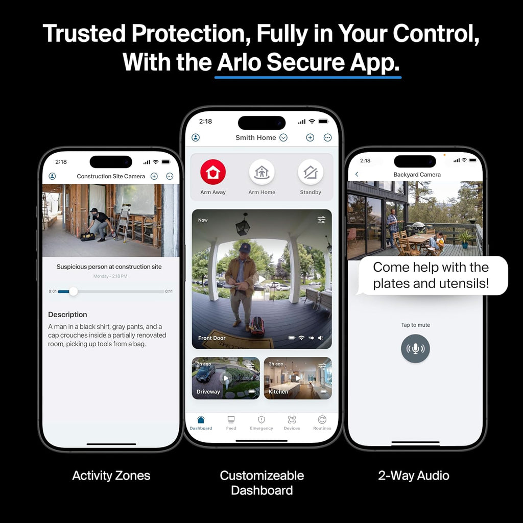 Arlo Go 2 1080p Cellular LTE Security Camera - Wireless Outdoor Camera, Removable Rechargeable Battery, Animal Detection, AI Event Captions, 2-Way Audio, SIM Card Sold Separately