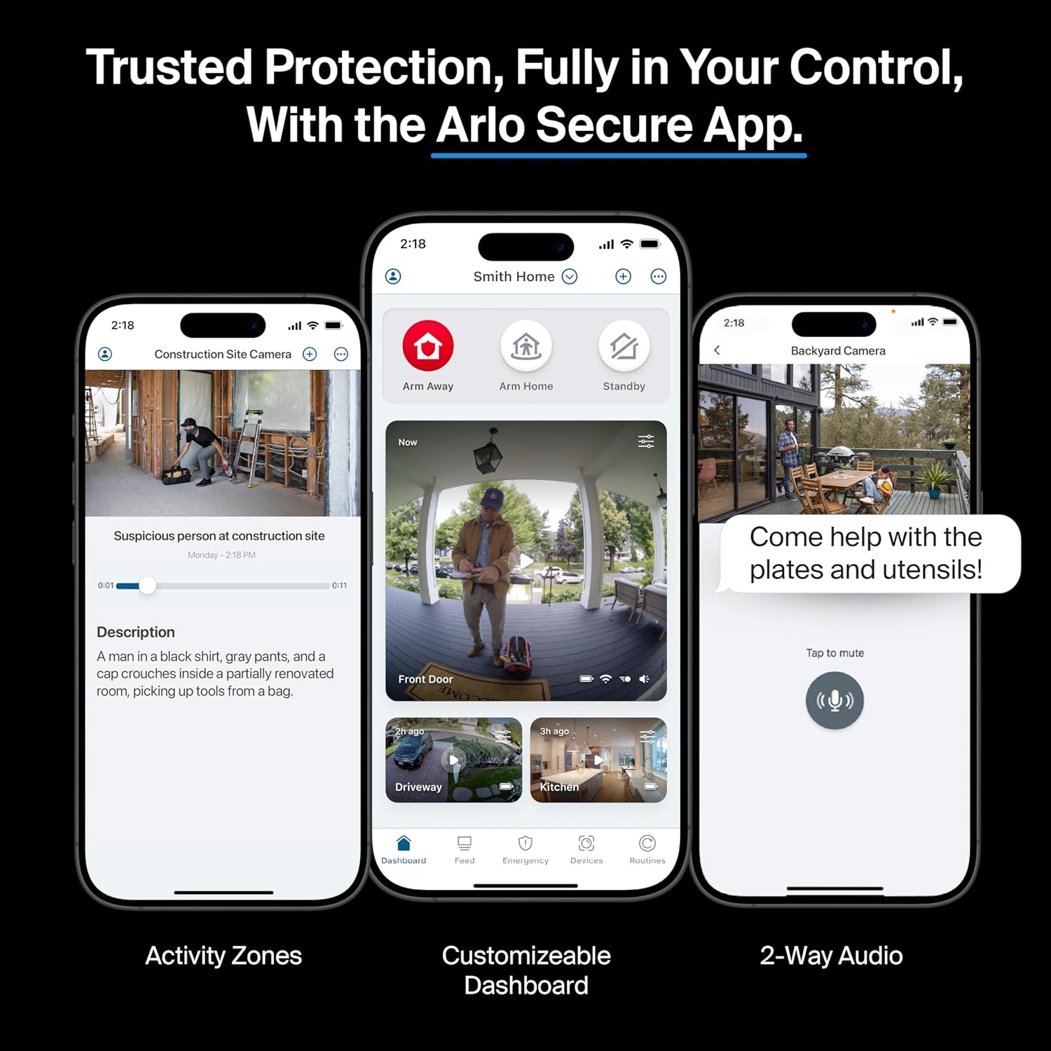 Arlo Go 2 1080p Cellular LTE Security Camera - Wireless Outdoor Camera, Removable Rechargeable Battery, Animal Detection, AI Event Captions, 2-Way Audio, SIM Card Sold Separately