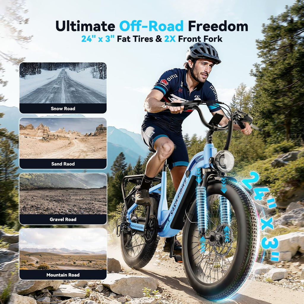 Electric Bike for Adults 1000W 1500W Peak Motor 15AH 20AH Removable Battery 70Miles 80Miles UL 2849 Certified Electric Commuter Bike Front Suspension Ebike