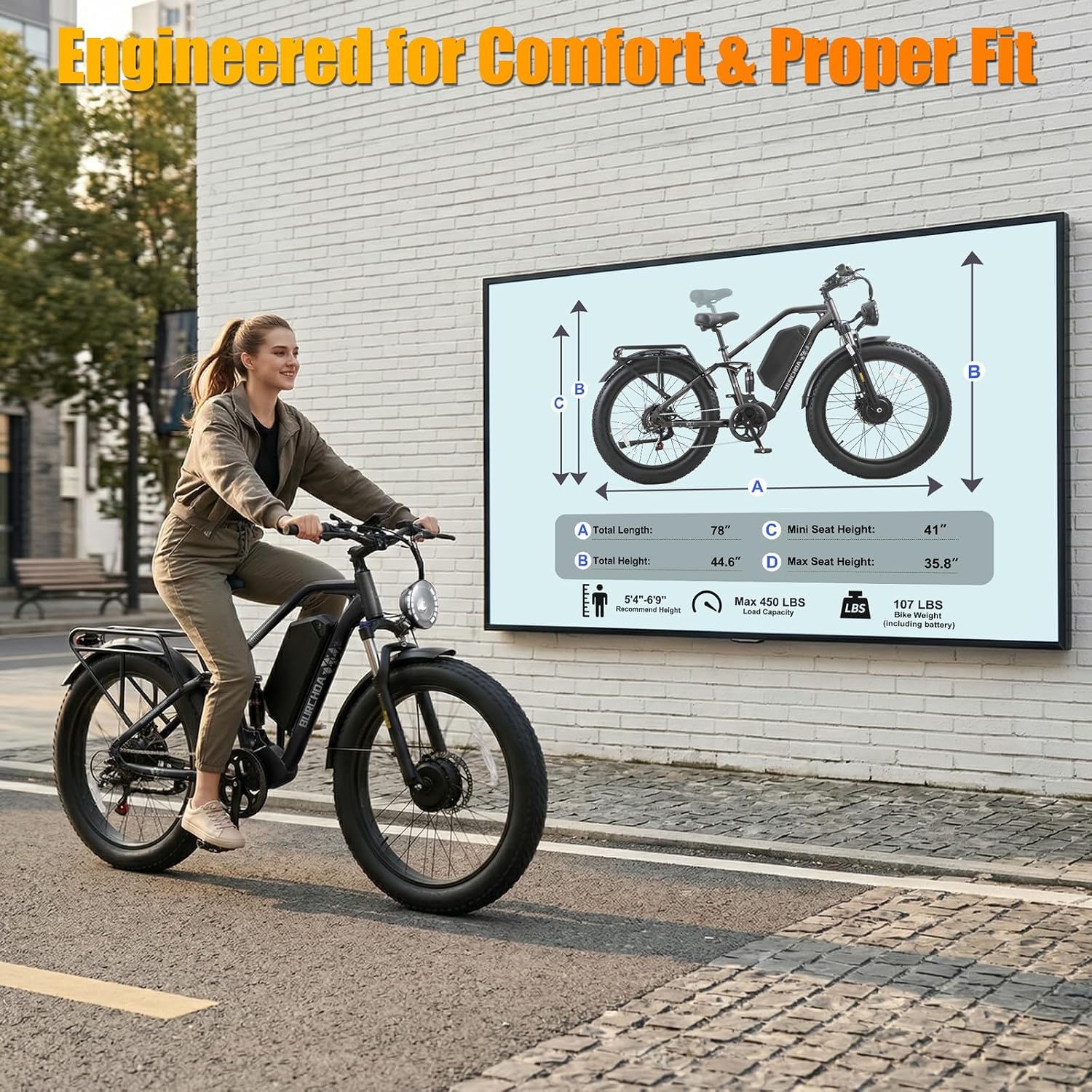 2026 Dual Motor Electric Bike for Adults AWD 5000W/3000W Peak 40 MPH/30 MPH E Dirt Bike, 52V/48V Removable Battery 65/80/150 Miles Max Long Range with Full Suspension 26' Fat Tires Mountain Bike
