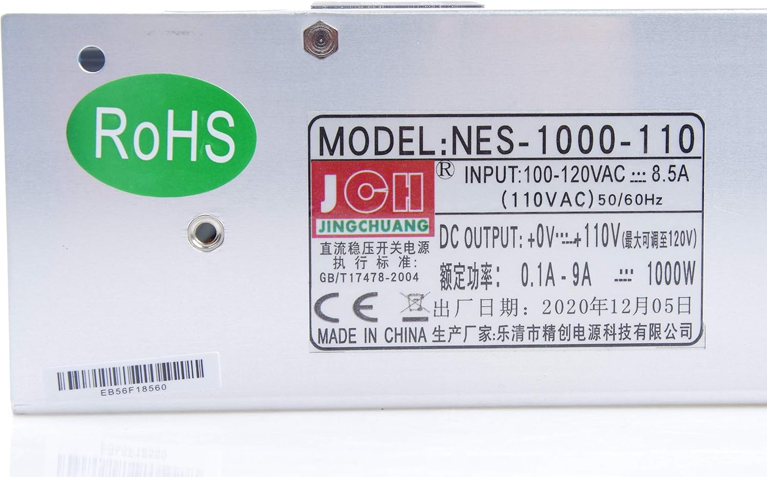 Adjustable DC Power Voltage Converter AC 110V to DC 0-110V 0-9A Module 110V 9A Switching Power Supply Digital Display 1000W Voltage Regulator Built in Cooling Fan (0-110V 0-9A)