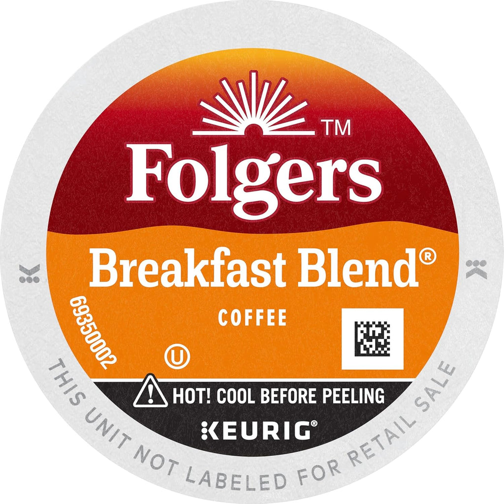 Folgers Breakfast Blend Mild Roast Coffee, 12 Keurig K-Cup Pods (Pack of 2)