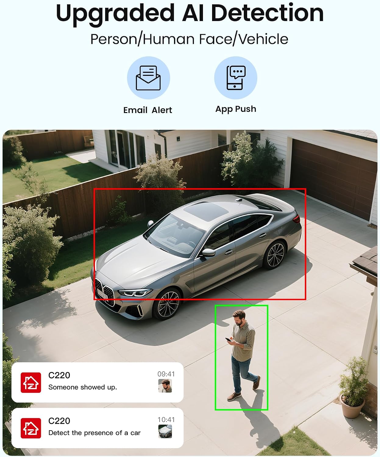 ZOSI C220 4K 8MP 16CH POE NVR Security Camera System (32CH Expandable), 16 x 8MP PoE IP Cameras Outdoor Indoor, 24/7 Recording, AI Human/Vehicle/Face Detection, Two-Way Talk, Night Vision, 4TB HDD