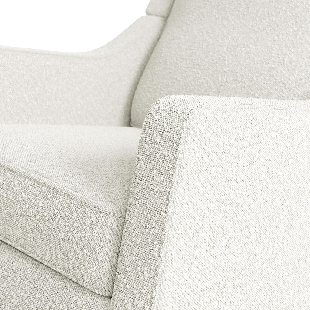 Storkcraft Pasadena Nursery Rocker (Ivory Boucle with Driftwood) - Upholstered, Rocking Chair for Nursery, Gentle Rocking Motion, Solid Wood Base