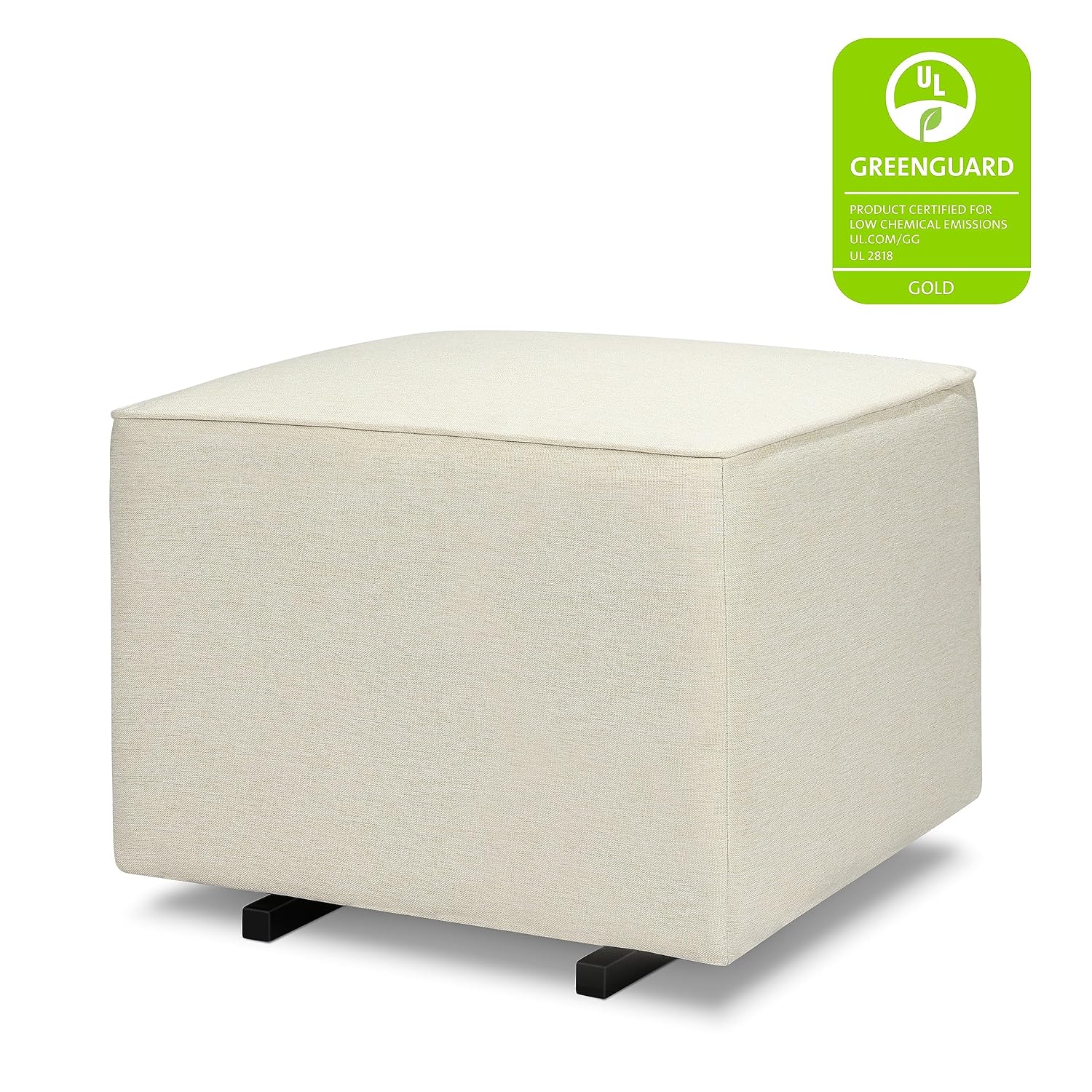 Davinci Universal Gliding Ottoman in Vanilla, GREENGUARD Gold & CertiPUR-US Certified