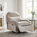 VANOMi Power Recliner Chair with USB & Type-C Charging, 270° Swivel Glider Rocker, Electric Nursery Recliner for Living Room, Bedroom, and Office, Camel