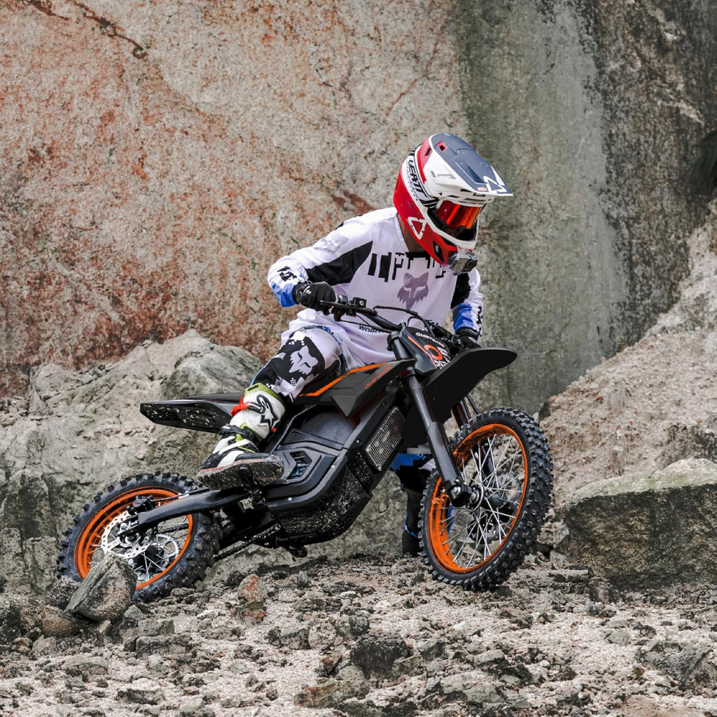 Electric Dirt Bike for Adults Teens, 3000W Brushless 220Nm Motor - 45° Slope, 38 MPH, 48V/23.4Ah Removable Battery, Dual Hydraulic Brakes & Full Suspension Electric Motorcycle for Age 13+
