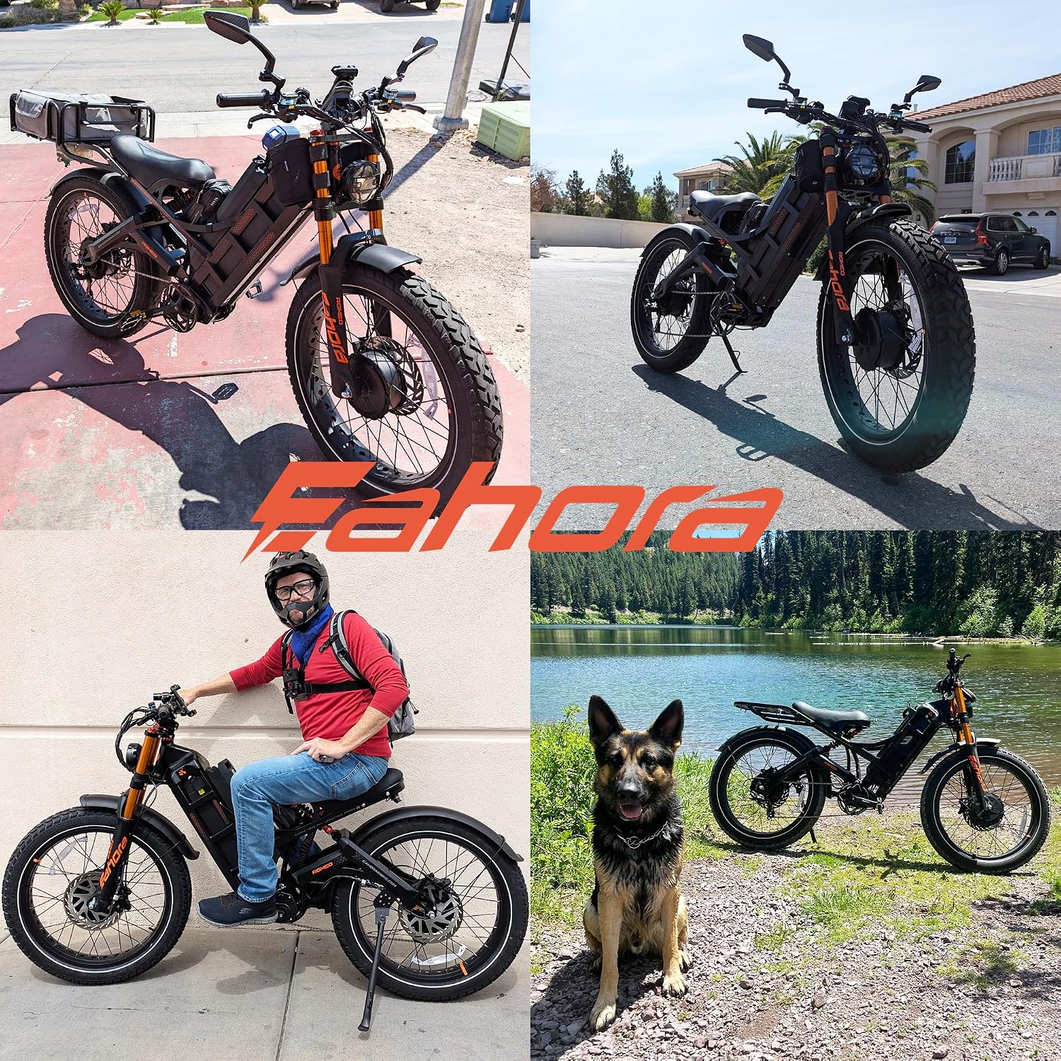 eAhora 5600W Romeo Pro 3 Dual Motor Electric Bike for Adults 50MPH, 60V70A, 26x4 Fat Tire Full Suspension All Terrain Ebike for Men Women, Up to 200 Miles for Snow Off-Road Commuter Mountain E-Bike