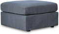 Signature Design by Ashley Modmax Casual Stain Resistant Upholstered Oversized Accent Ottoman, Blue