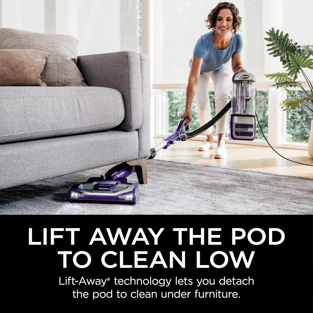 Shark NV586 Powerful Navigator Powered Lift-Away Upright Vacuum for Hardwood Tile Carpet Multi-Surface NV586 (Renewed)