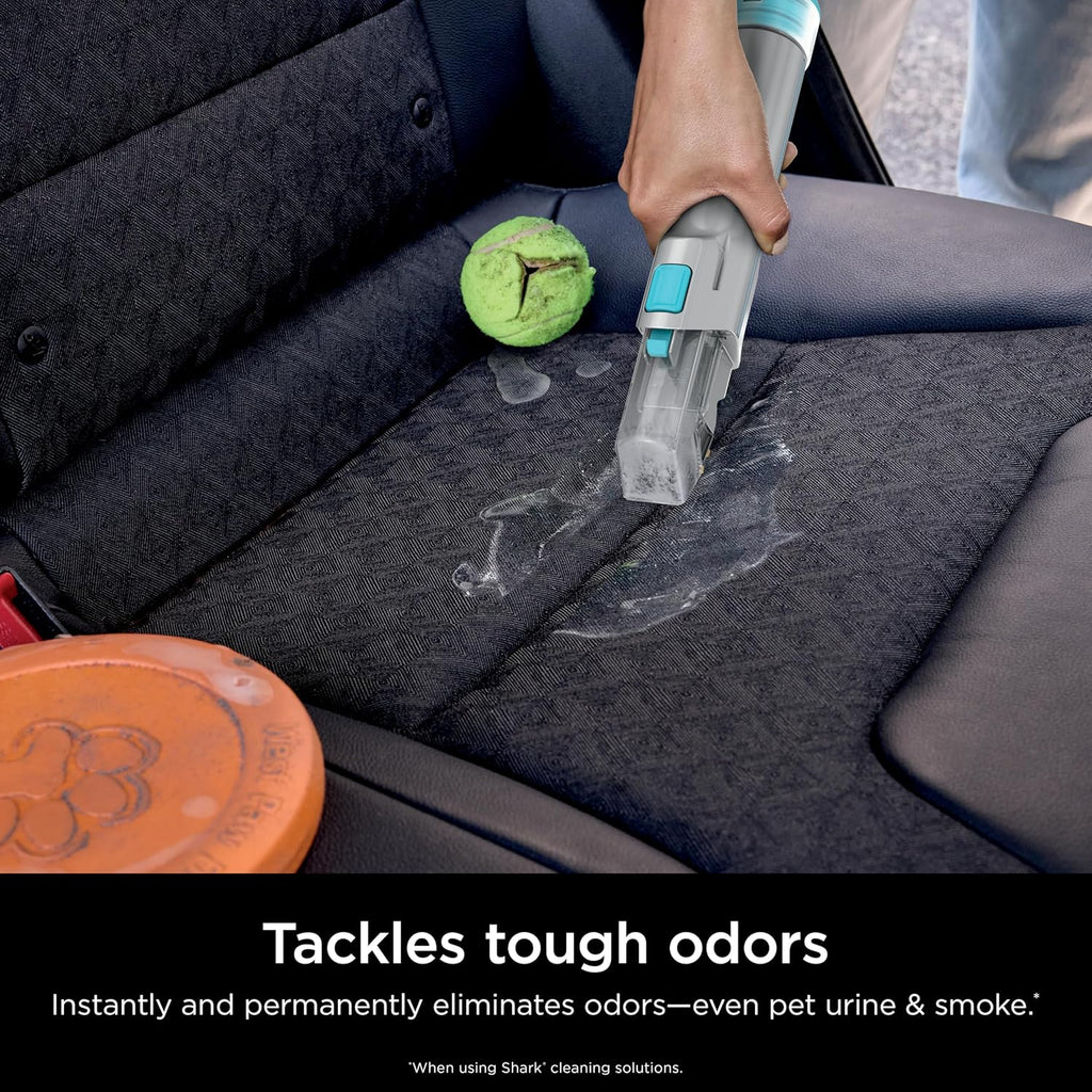 Shark StainStriker HairPro Portable Carpet, Upholstery & Area Rug Cleaner, Stain, Hair & Odor Remover, 3 Tools & dual activated Solution, Teal, PX253BRN